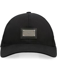 Dolce & Gabbana - Logo Plaque Cotton Stretch Baseball Cap - Lyst