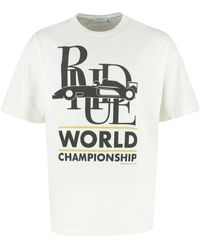 Rhude Graphic Print Crewneck T-shirt - White