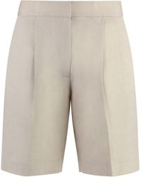 Calvin Klein - Linen Blend Shorts - Lyst