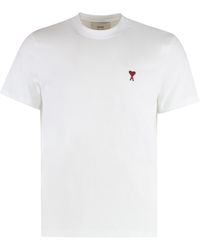 Ami Paris - Cotton Crew-Neck T-Shirt - Lyst