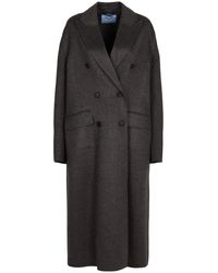 Prada - Cappotto in lana e cachemire - Lyst