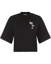 Palm Angels - Cotton Crew-Neck T-Shirt - Lyst