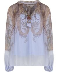 Zimmermann - Blusa Billow Hypnotic - Lyst