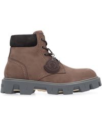 Moncler - Peak City Leather Lace-Up Boots - Lyst