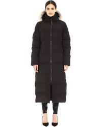 Canada Goose Mystique Long Hooded Down Jacket - Black