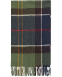 Barbour - Sciarpa a quadri con frange - Lyst