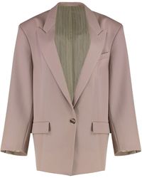 The Attico - Giacca monopetto in lana vergine - Lyst