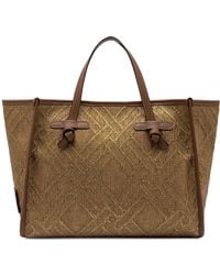 Gianni Chiarini - Shopping bag Marcella in canvas e pelle - Lyst