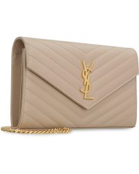 Saint Laurent - Cassandra Leather Wallet On Chain - Lyst
