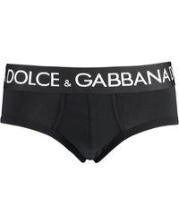 Dolce & Gabbana - Brando Set Of Two Cotton Briefs With Logoed Elastic Band - Lyst