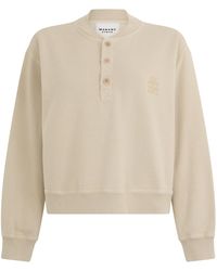 Isabel Marant - Cotton Sweatshirt With Embroidery - Lyst