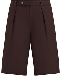 BOSS - Short Pants With Pleats - Lyst