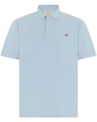GANT - Cotton Polo With Short Sleeves - Lyst