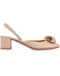 Gianvito Rossi - Sphera Leather Slingback Pumps - Lyst