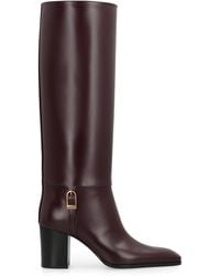 Saint Laurent - Leather Smooth Boots Julia - Lyst