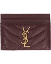 Saint Laurent - Cassandre Quilted Leather Card Holder - Lyst