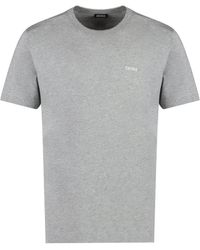 Zegna - T-shirt in cotone con logo - Lyst
