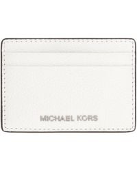 MICHAEL Michael Kors - Pebbled Calfskin Card Holder - Lyst