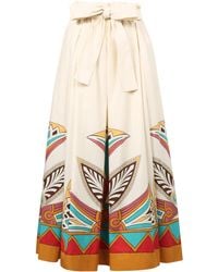 La DoubleJ - Sardegna Printed Poplin Skirt - Lyst