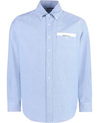 Palm Angels - Button-Down Collar Cotton Shirt - Lyst