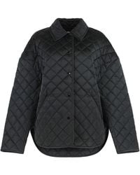 TOTEME - Quilted Jacket With Collar Polyester Trench & Raincoats - Lyst