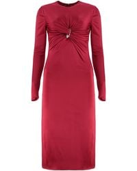Versace - Dress With Decorative Draping - Lyst