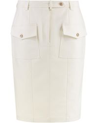 Tom Ford - Cotton Midi Skirt With Functional Pockets - Lyst
