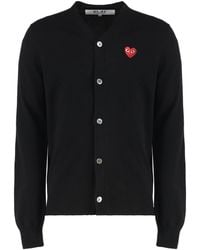 COMME DES GARÇONS PLAY - Cardigan in lana - Lyst
