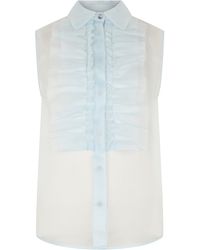 P.A.R.O.S.H. - Sleeveless Silk Blouse - Lyst