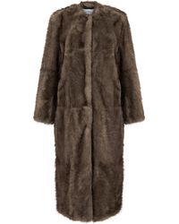 Stand Studio - Cappotto lungo in pelliccia sintetica - Lyst
