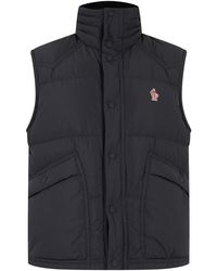 Moncler - Vest With Embroidered Logo - Lyst