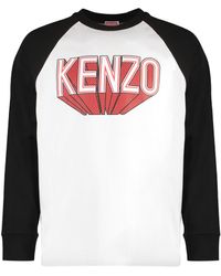 KENZO - T-shirt a maniche lunghe in cotone - Lyst