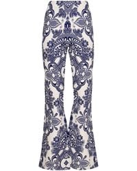 Etro - Flared Hem Knit Trousers - Lyst