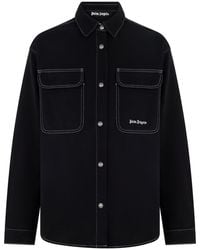 Palm Angels - Cotton Shirt With Applied Pockets - Lyst