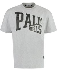 Palm Angels - Logo Printed Cotton T Shirt - Lyst