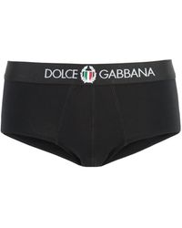 Dolce & Gabbana - Slip medio in cotone stretch - Lyst