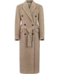 Golden Goose - Double-Breasted Coat With A Belt - Lyst