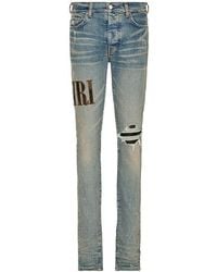Amiri Old English Logo Jean in Blue for Men | Lyst Amiri Old English Logo Jean in Blue for Men | Lyst
