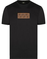 Fendi - Ff Chest Panel Logo T-Shirt - Lyst