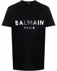 Balmain - Swim T-Shirt With Logo - Lyst