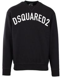 DSquared² - Curved Logo Sweatshirt - Lyst