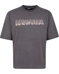 DSquared² - Loose Fit Fade Cartoon Logo T-Shirt - Lyst
