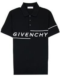 Givenchy - Embroidered Split Logo Polo - Lyst