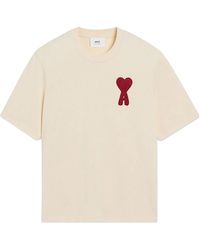Ami Paris - De Coeur T-Shirt Cotton Jersey - Lyst