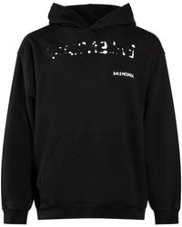 Balenciaga - Hand Drawn-Logo Hoodie - Lyst