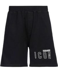 DSquared² - Icon Outline Printed Shorts - Lyst