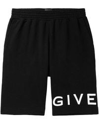 Givenchy - Embroidered Logo Wide Leg Shorts - Lyst
