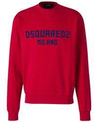 DSquared² - Milano Flocked Logo Sweatshirt - Lyst