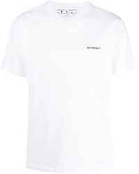 Off-White c/o Virgil Abloh - Off- Wave Diagonal Printed Cotton T-Shirt - Lyst