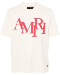 Amiri - Staggered Logo T-Shirt - Lyst